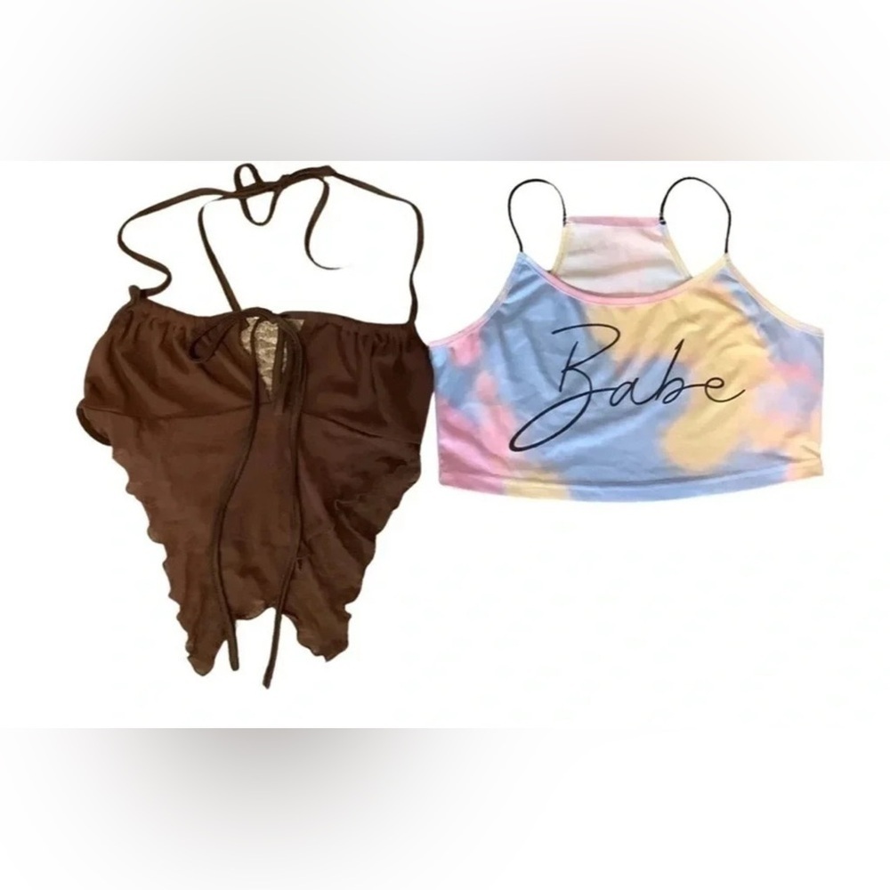 Crop top bundle of 3 tops size small Preloved